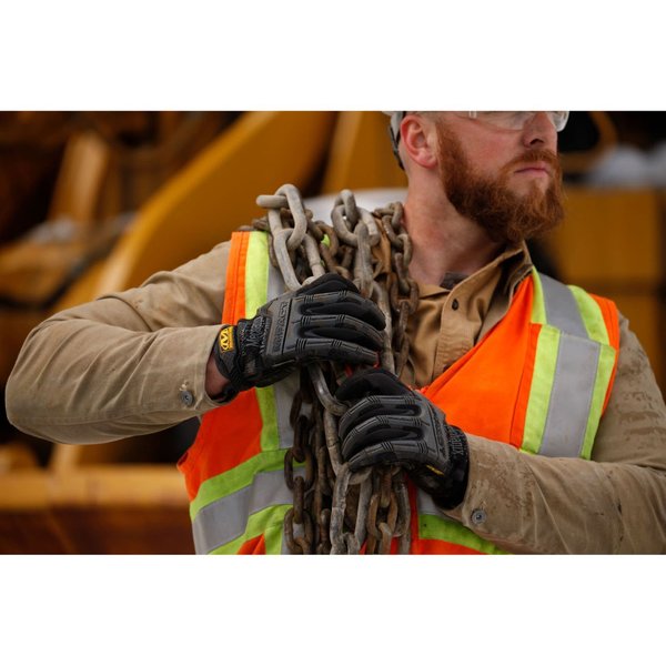 M-Pact Impact Resistant Work Gloves, Vibration Absorption, TPR, Black/Gray, XL, 1 Pair