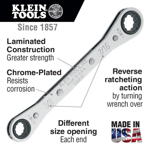 Ratcheting Box Wrench 13/16 x 7/8-Inch