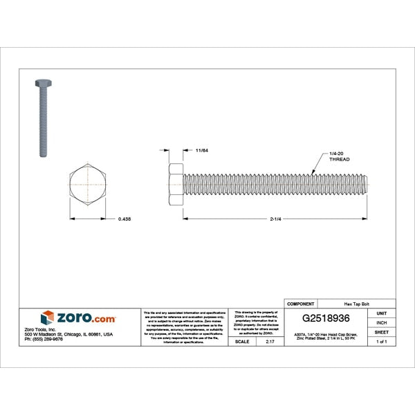 Grade A307, 1/4