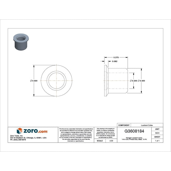 Lockbolt Collar, 1/4
