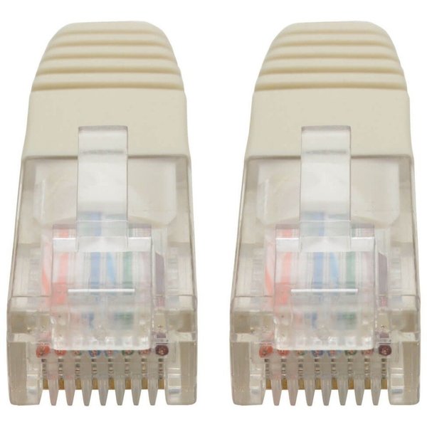 Cat5e Cable, Molded, RJ45 M/M, White, 5ft