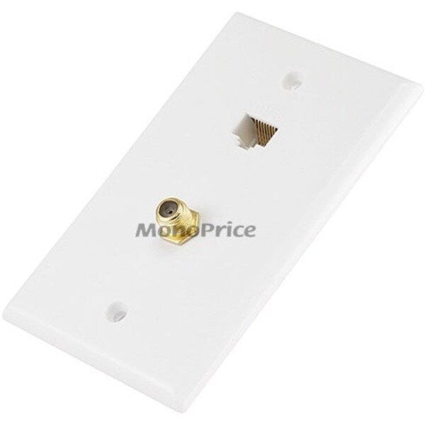 Cat5e / F-Type Wall Plate (Cat5e + F-Type), Coupler Type