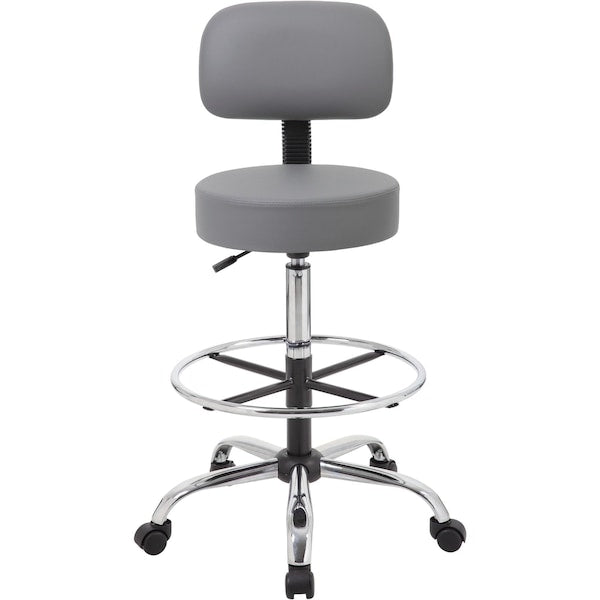 Caressoft Medical/Drafting Stool W/ Back Cushion