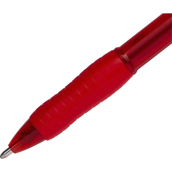 Retractable Ballpoint Pen, 1.4 mm, Red PK12