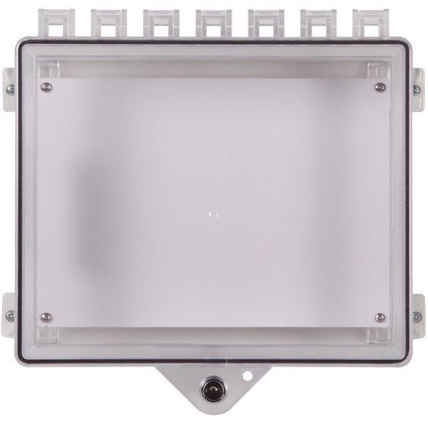 Surface Mount Clear Poly Protective Cabinet, with Lock, 8-7/8