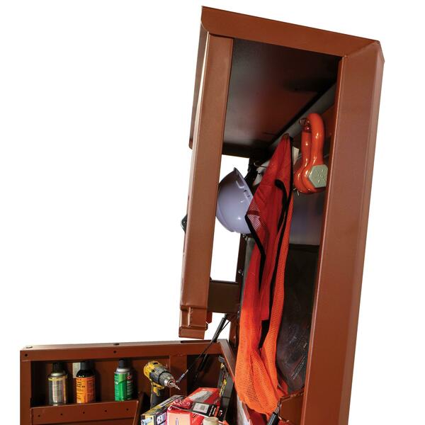 Piano-Style Jobsite Box, 51 in, Brown