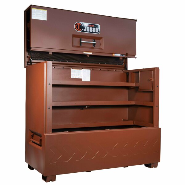 Piano-Style Jobsite Box, 64 in, Brown