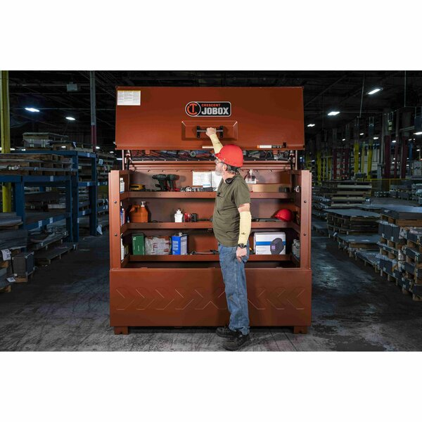 Piano-Style Jobsite Box, 64 in, Brown