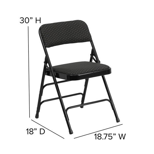 Black Fabric Metal Chair
