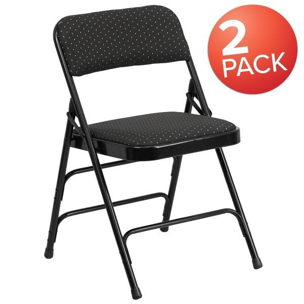 Black Fabric Metal Chair