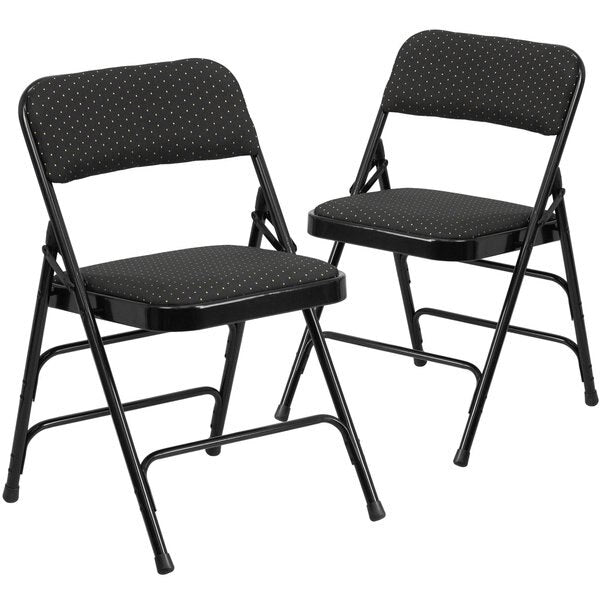 Black Fabric Metal Chair