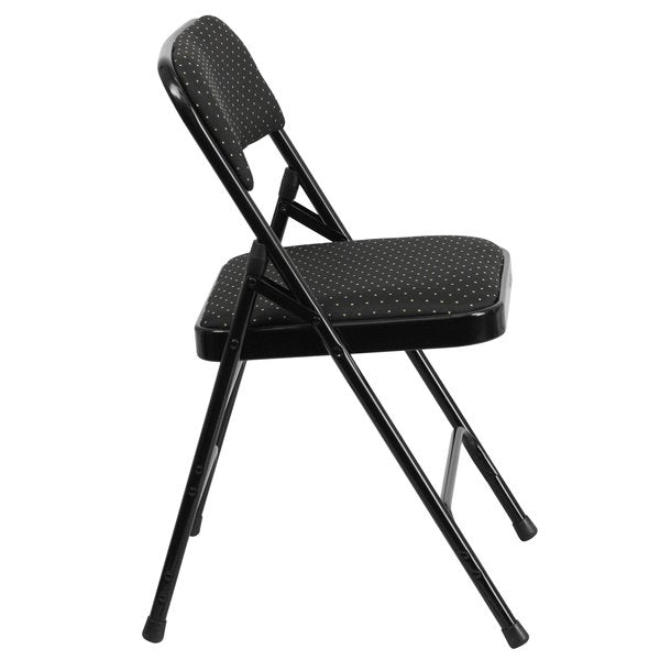 Black Fabric Metal Chair