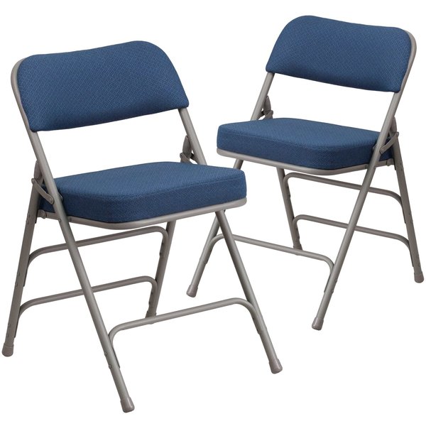 Navy Fabric Folding Chair,PK2