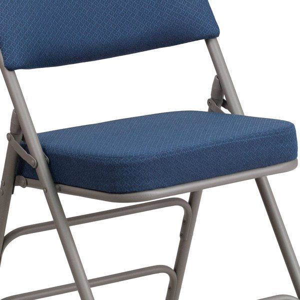 Navy Fabric Folding Chair,PK2