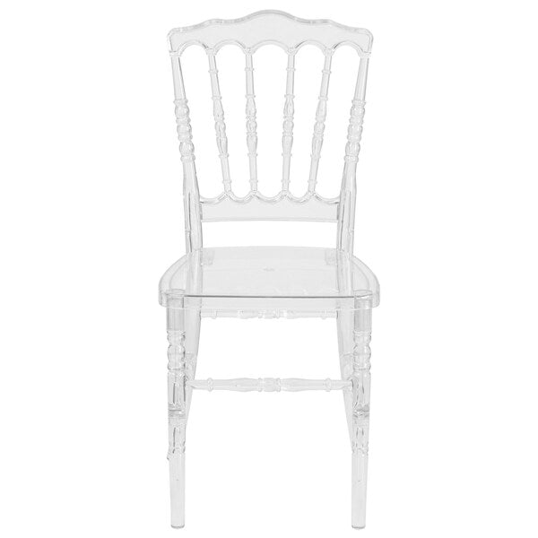 Flash Elegance Crystal Ice Napoleon Stacking Chair