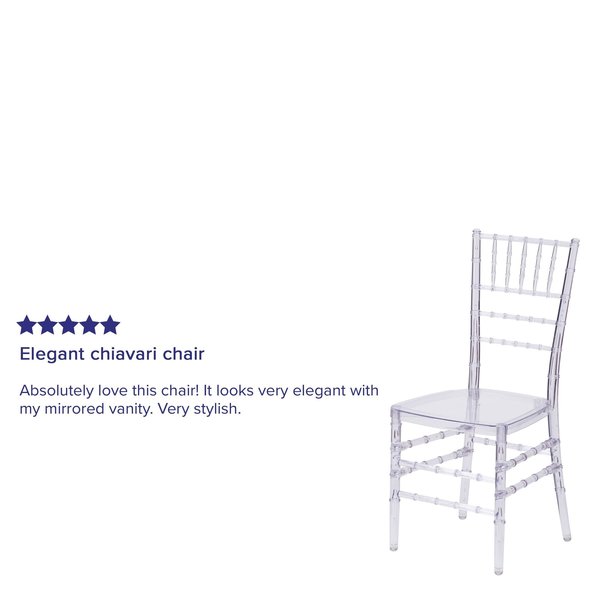 Flash Elegance Crystal Ice Stacking Chiavari Chair