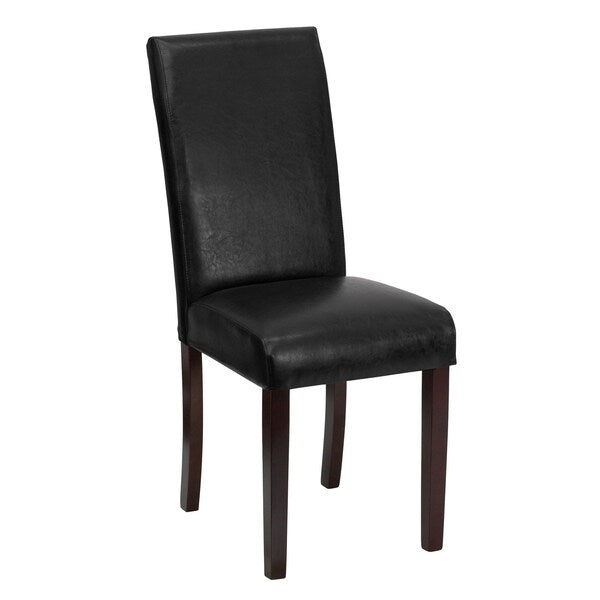 Black LeatherSoft Parsons Chair, PK2