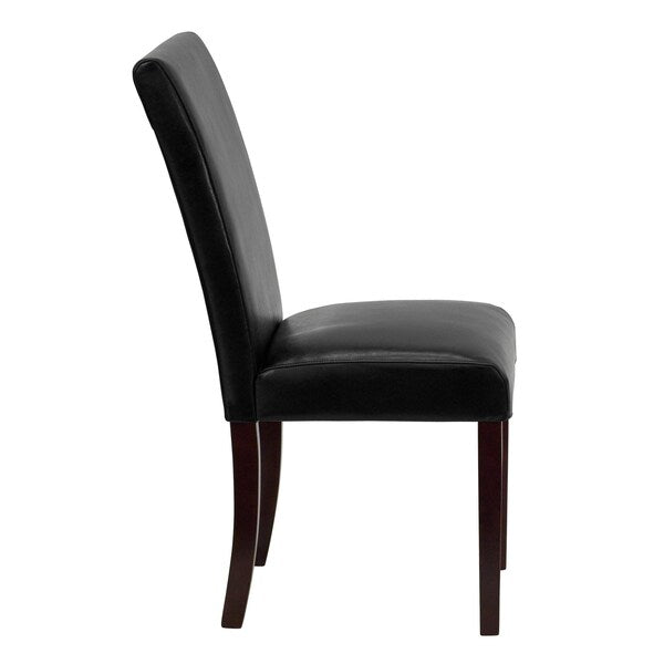 Black LeatherSoft Parsons Chair, PK2