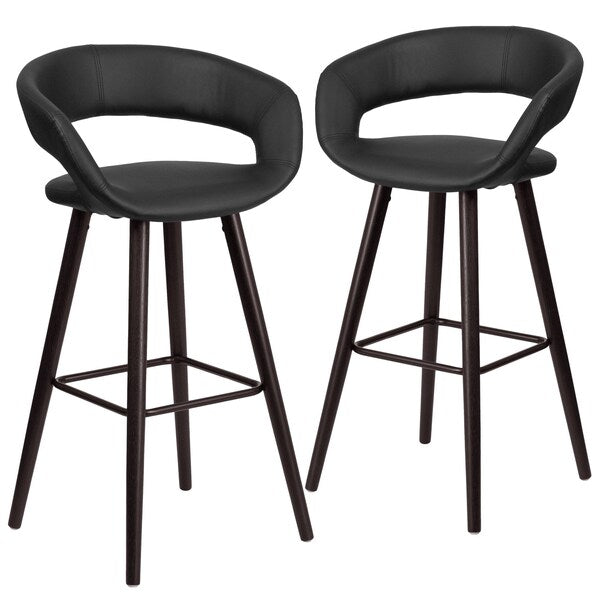 Black Vinyl Barstool, 29