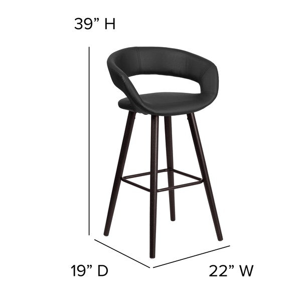 Black Vinyl Barstool, 29