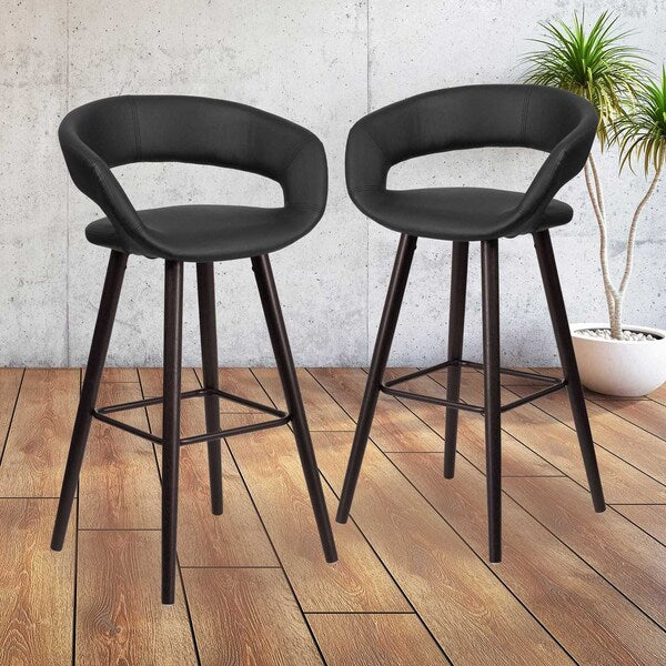 Black Vinyl Barstool, 29