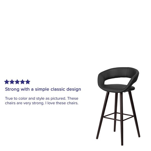 Black Vinyl Barstool, 29