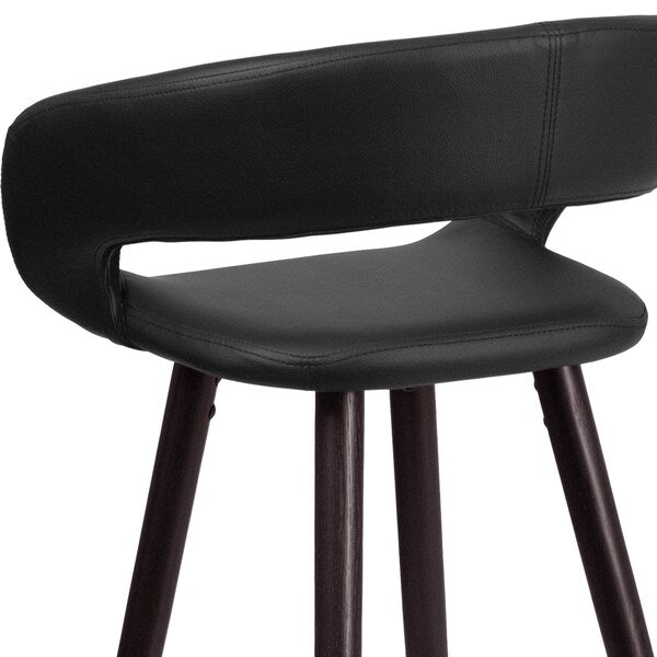 Black Vinyl Barstool, 29
