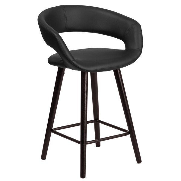 Black Vinyl Counter Stool, 24