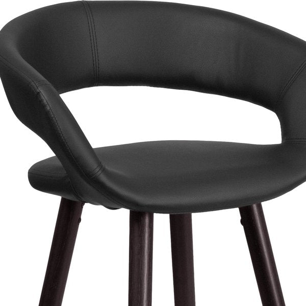 Black Vinyl Counter Stool, 24