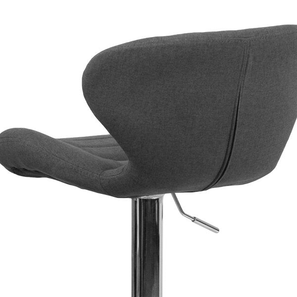 Charcoal Fabric Barstool