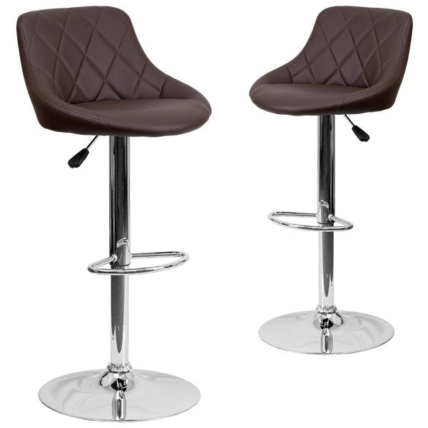 Brown Vinyl Barstool