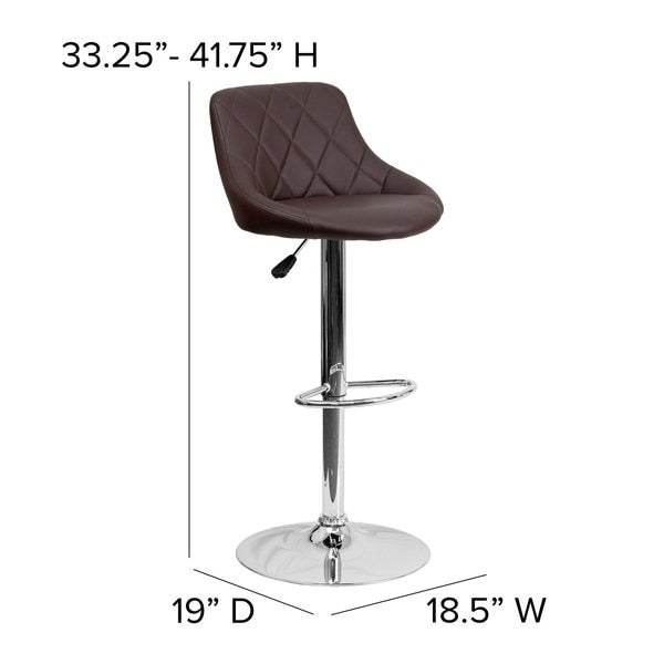 Brown Vinyl Barstool