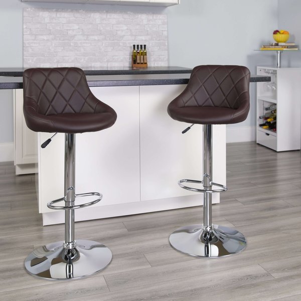 Brown Vinyl Barstool