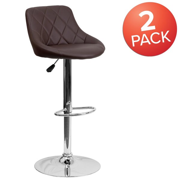 Brown Vinyl Barstool