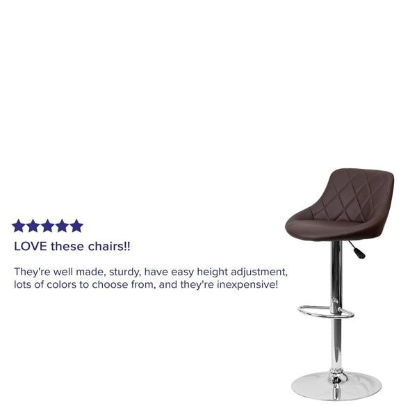 Brown Vinyl Barstool