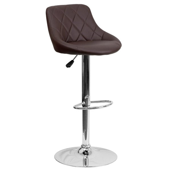 Brown Vinyl Barstool