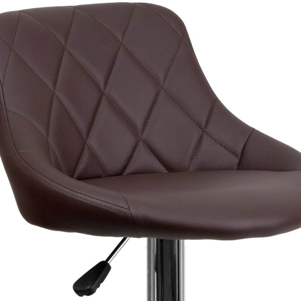 Brown Vinyl Barstool