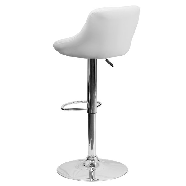 White Vinyl Barstool
