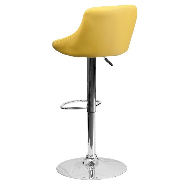 Yellow Vinyl Barstool