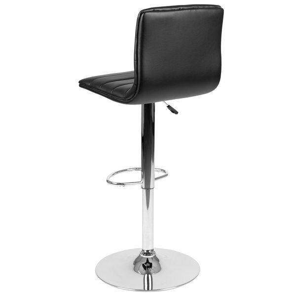 Black Vinyl Barstool
