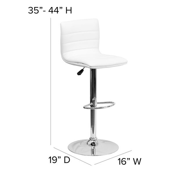White Vinyl Barstool