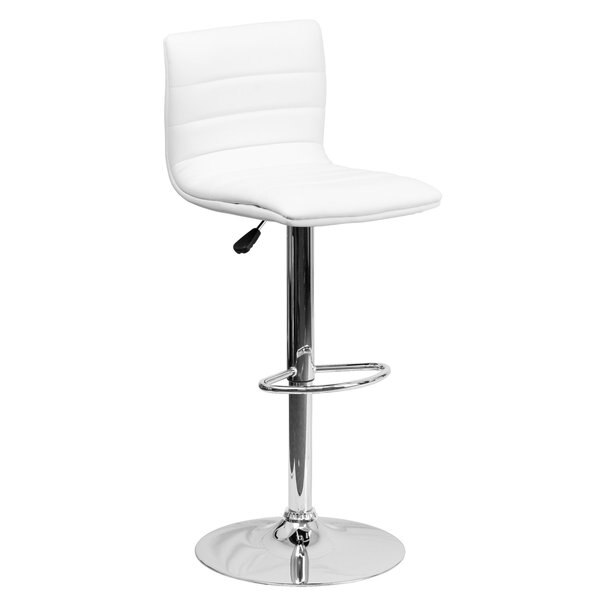 White Vinyl Barstool