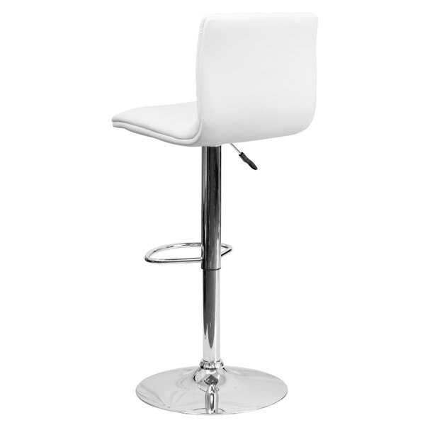White Vinyl Barstool