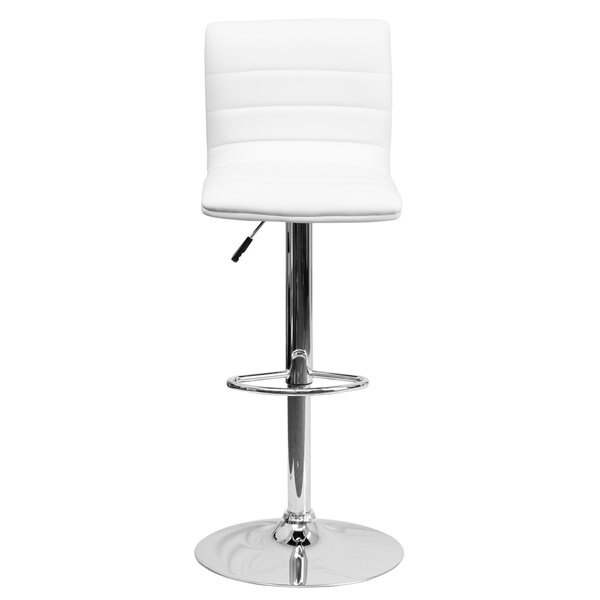 White Vinyl Barstool