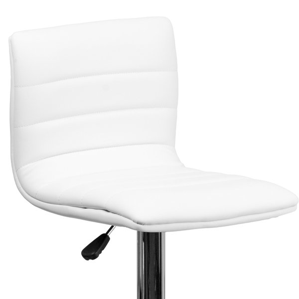 White Vinyl Barstool