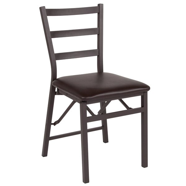 Brown Ladderback Folding Chair