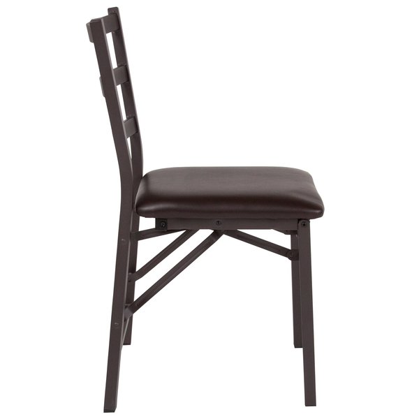 Brown Ladderback Folding Chair