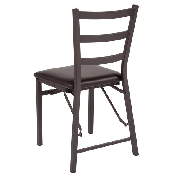 Brown Ladderback Folding Chair