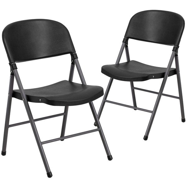 Black Plastic Folding Chair