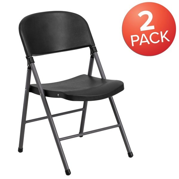 Black Plastic Folding Chair